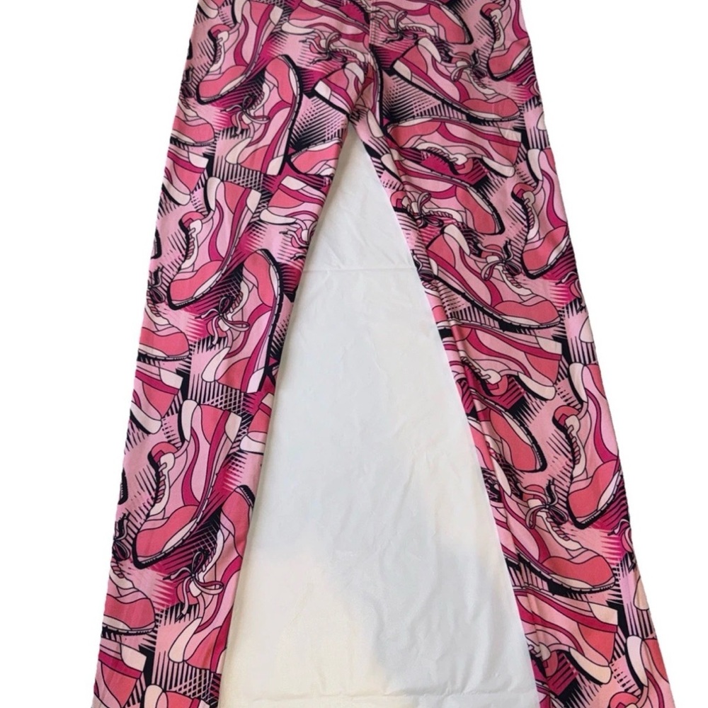 LuLaRoe One Size Leggings Pink Sneaker Print NWOT Soft Stretch OS